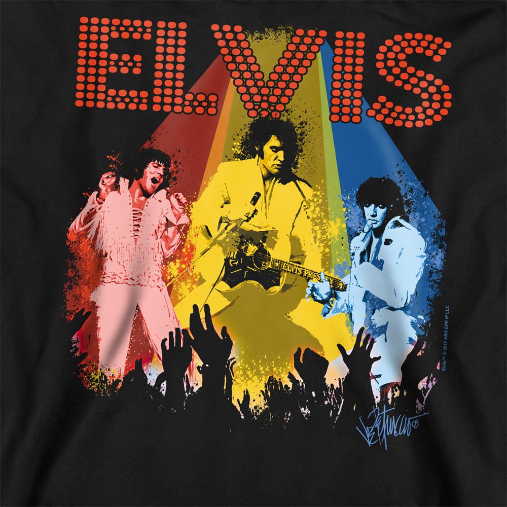 Black - Pack Shot - Elvis Presley Unisex Adult Vegas Remembered Sweatshirt
