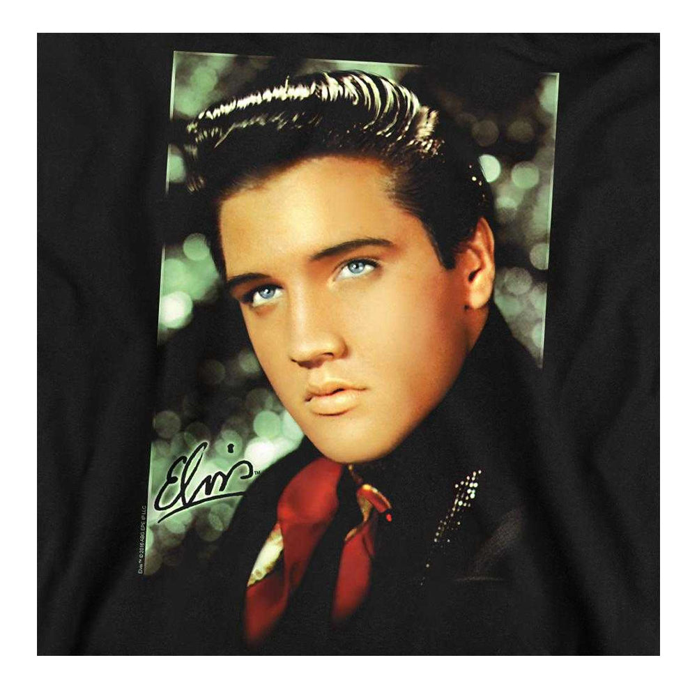 Black - Side - Elvis Presley Unisex Adult Red Scarf Sweatshirt