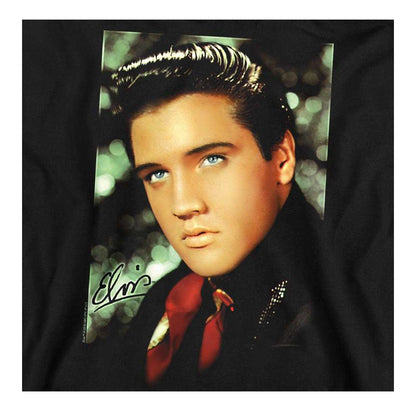 Black - Side - Elvis Presley Unisex Adult Red Scarf Sweatshirt