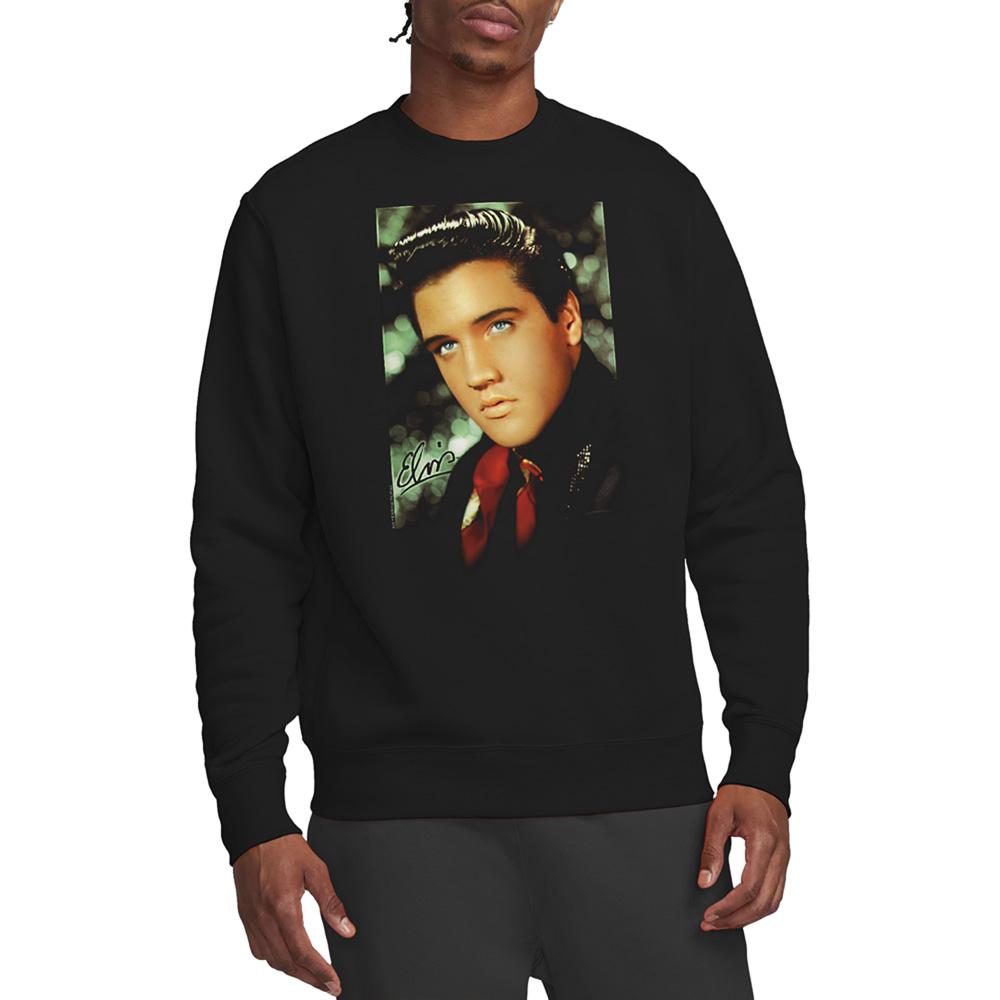 Black - Lifestyle - Elvis Presley Unisex Adult Red Scarf Sweatshirt