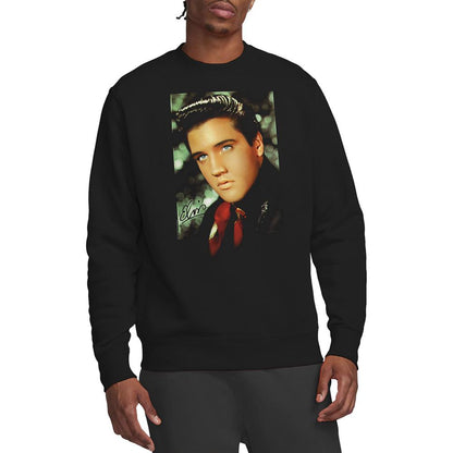 Black - Lifestyle - Elvis Presley Unisex Adult Red Scarf Sweatshirt
