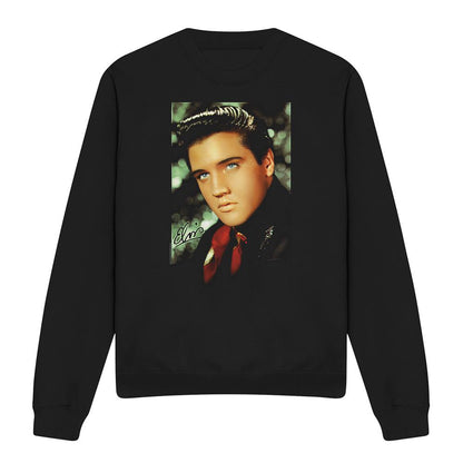 Black - Front - Elvis Presley Unisex Adult Red Scarf Sweatshirt