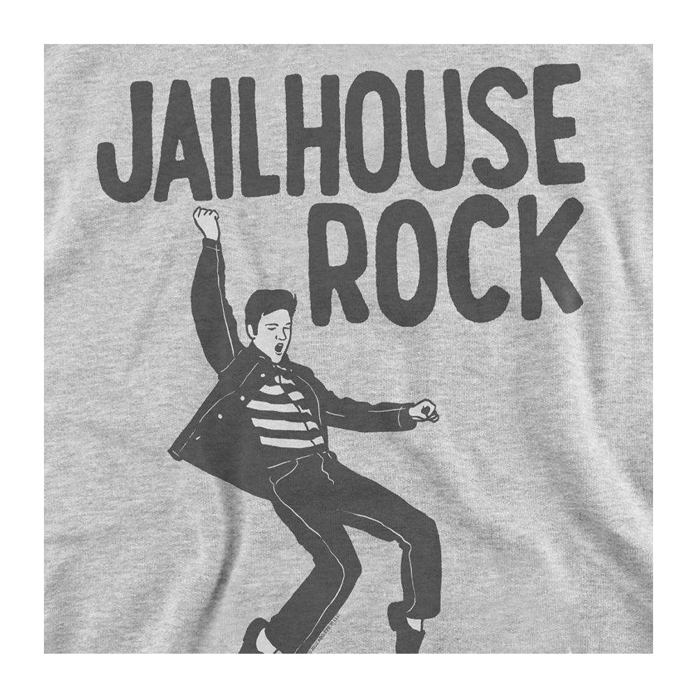 Athletic Heather - Side - Elvis Presley Unisex Adult Jailhouse Rock Sweatshirt