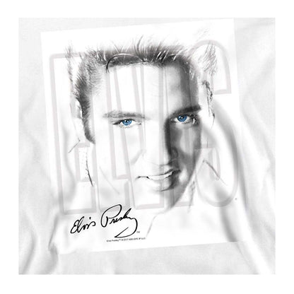 White - Side - Elvis Presley Unisex Adult Blue Eyes Sweatshirt