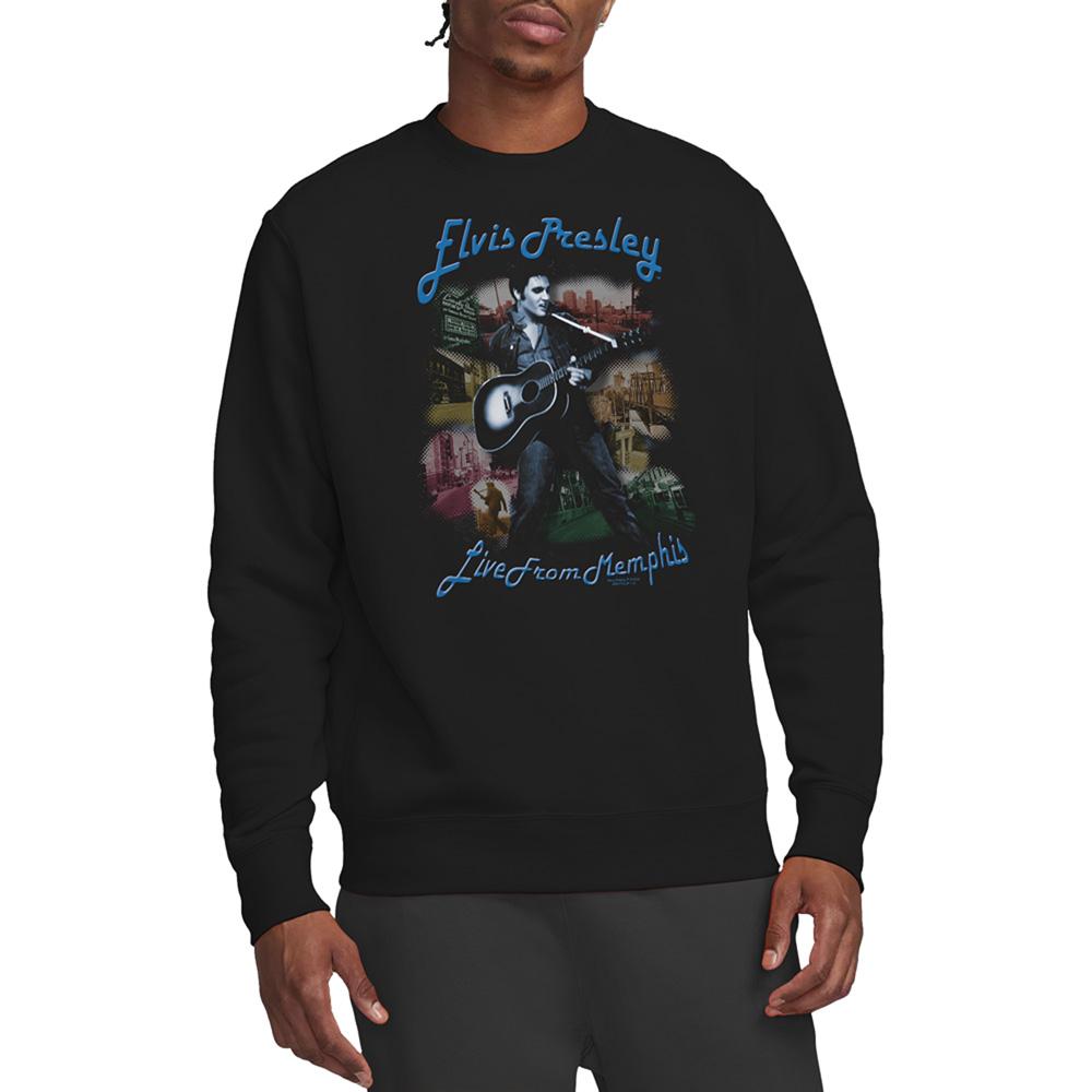 Black - Lifestyle - Elvis Presley Unisex Adult Memphis Sweatshirt