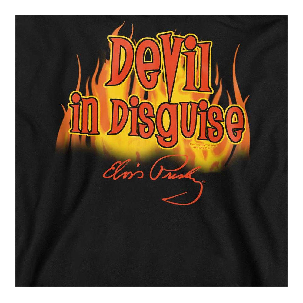 Black - Side - Elvis Presley Unisex Adult Devil In Disguise Sweatshirt
