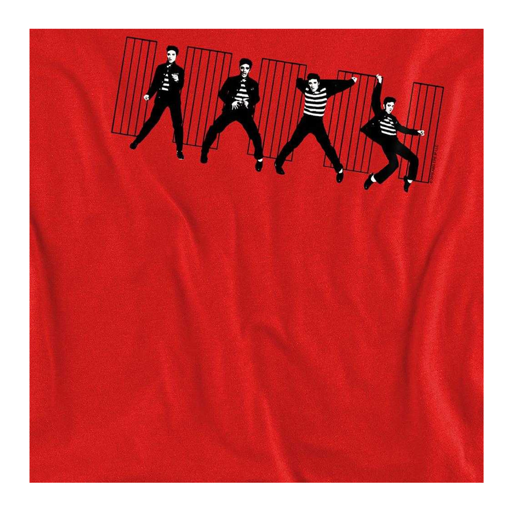Red - Side - Elvis Presley Unisex Adult Jailhouse Rock Sweatshirt