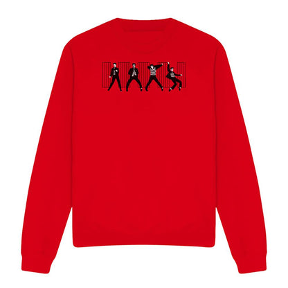 Red - Front - Elvis Presley Unisex Adult Jailhouse Rock Sweatshirt