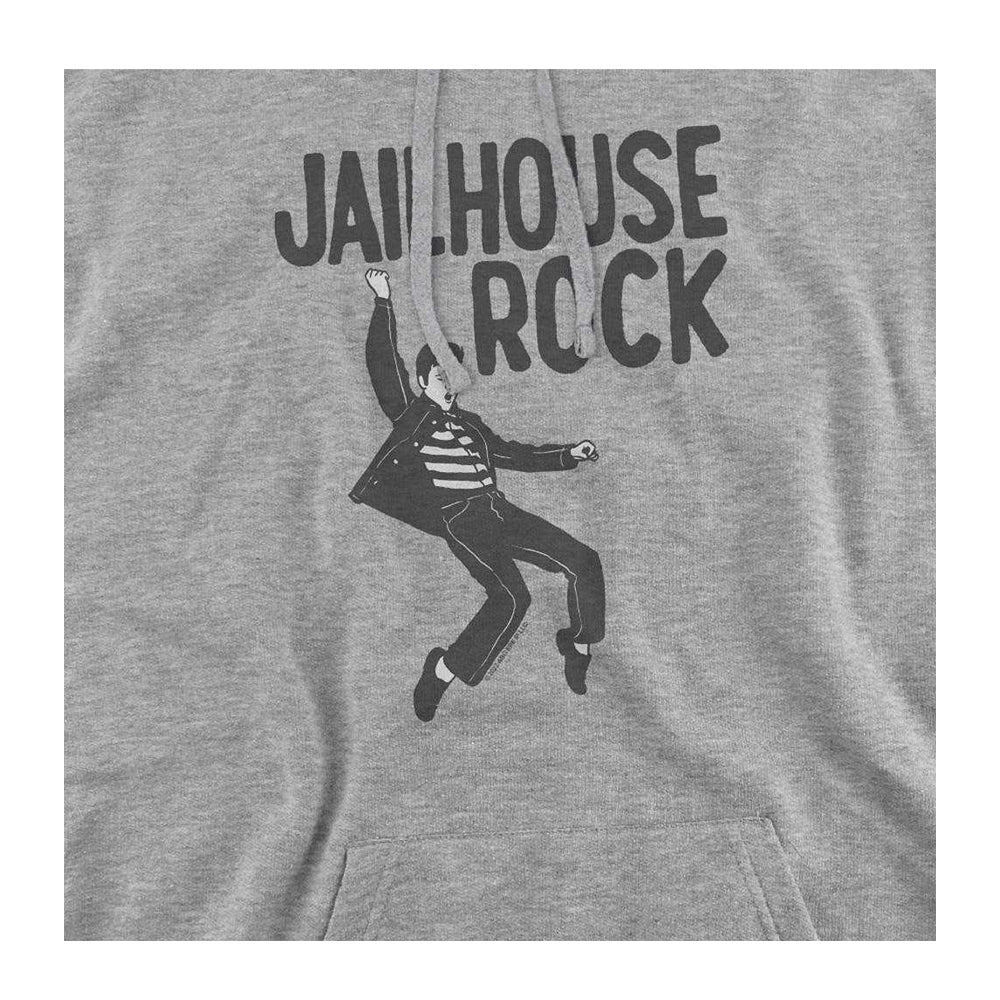 Athletic Heather - Side - Elvis Presley Unisex Adult Jailhouse Rock Hoodie