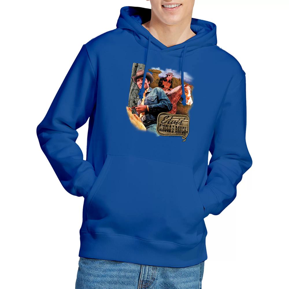 Royal Blue - Lifestyle - Elvis Presley Unisex Adult Ranch Hoodie