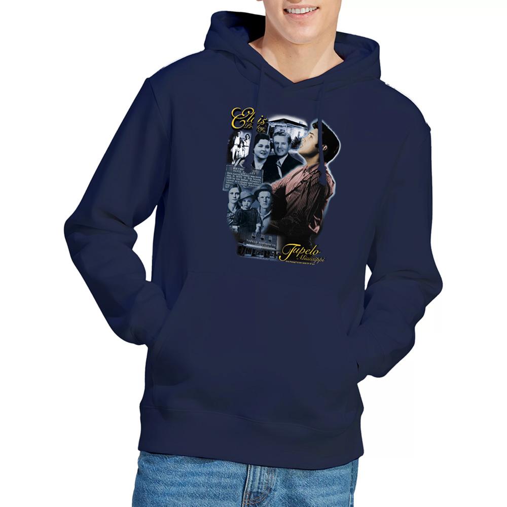 Navy - Lifestyle - Elvis Presley Unisex Adult Tupelo Hoodie