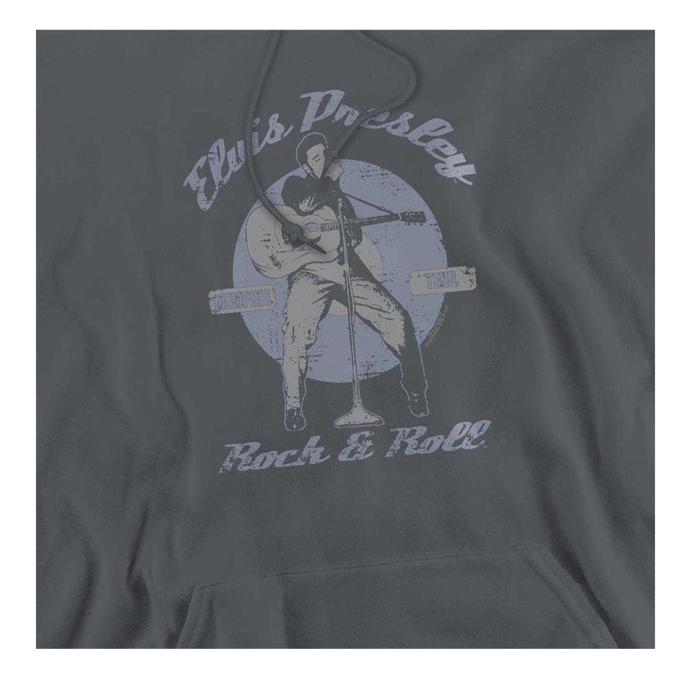 Charcoal - Side - Elvis Presley Unisex Adult Rock Roll Hoodie