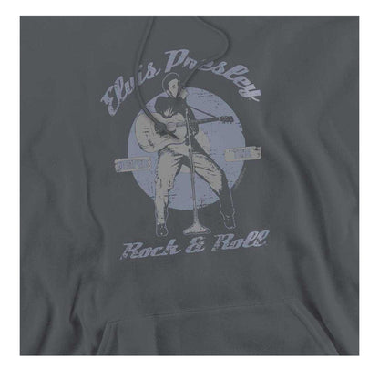 Charcoal - Side - Elvis Presley Unisex Adult Rock Roll Hoodie