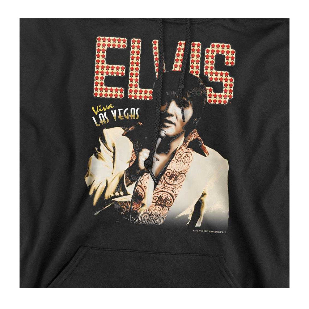 Black - Side - Elvis Presley Unisex Adult Viva Star Hoodie
