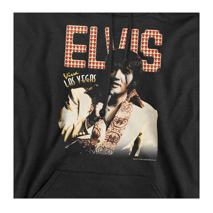 Black - Side - Elvis Presley Unisex Adult Viva Star Hoodie