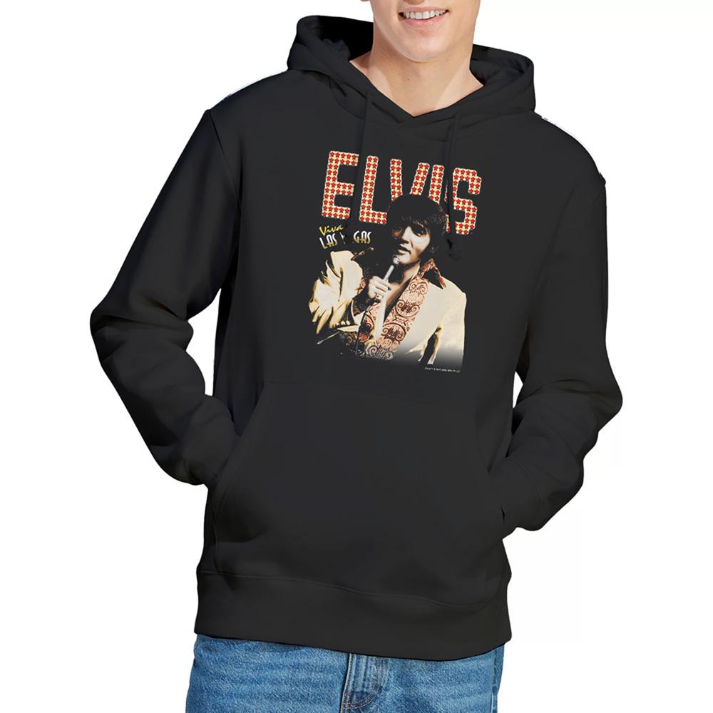 Black - Lifestyle - Elvis Presley Unisex Adult Viva Star Hoodie