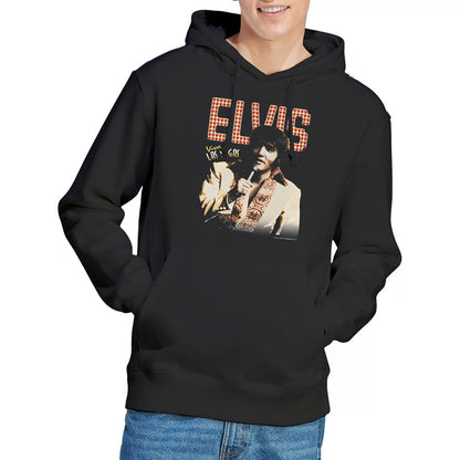 Black - Lifestyle - Elvis Presley Unisex Adult Viva Star Hoodie
