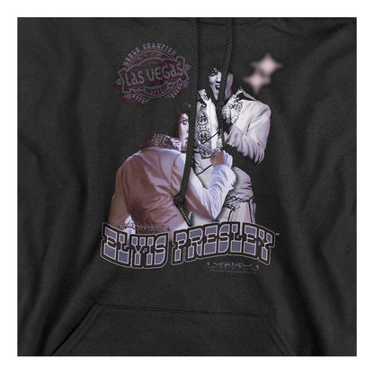 Black - Side - Elvis Presley Unisex Adult Violet Vegas Hoodie