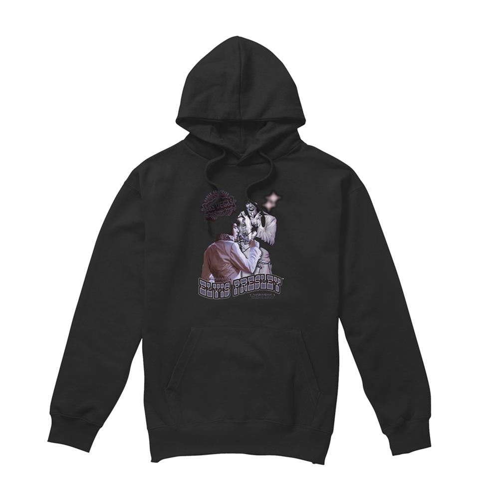 Black - Front - Elvis Presley Unisex Adult Violet Vegas Hoodie