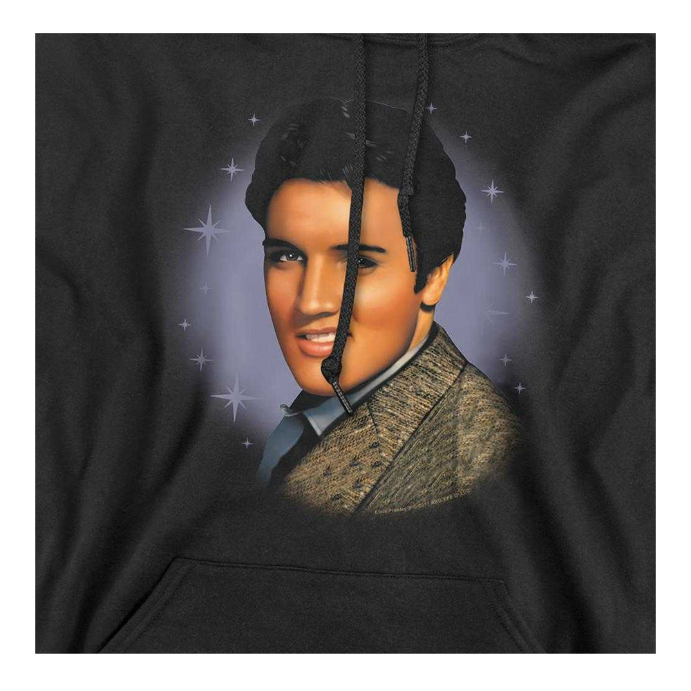 Black - Side - Elvis Presley Unisex Adult Starlite Hoodie