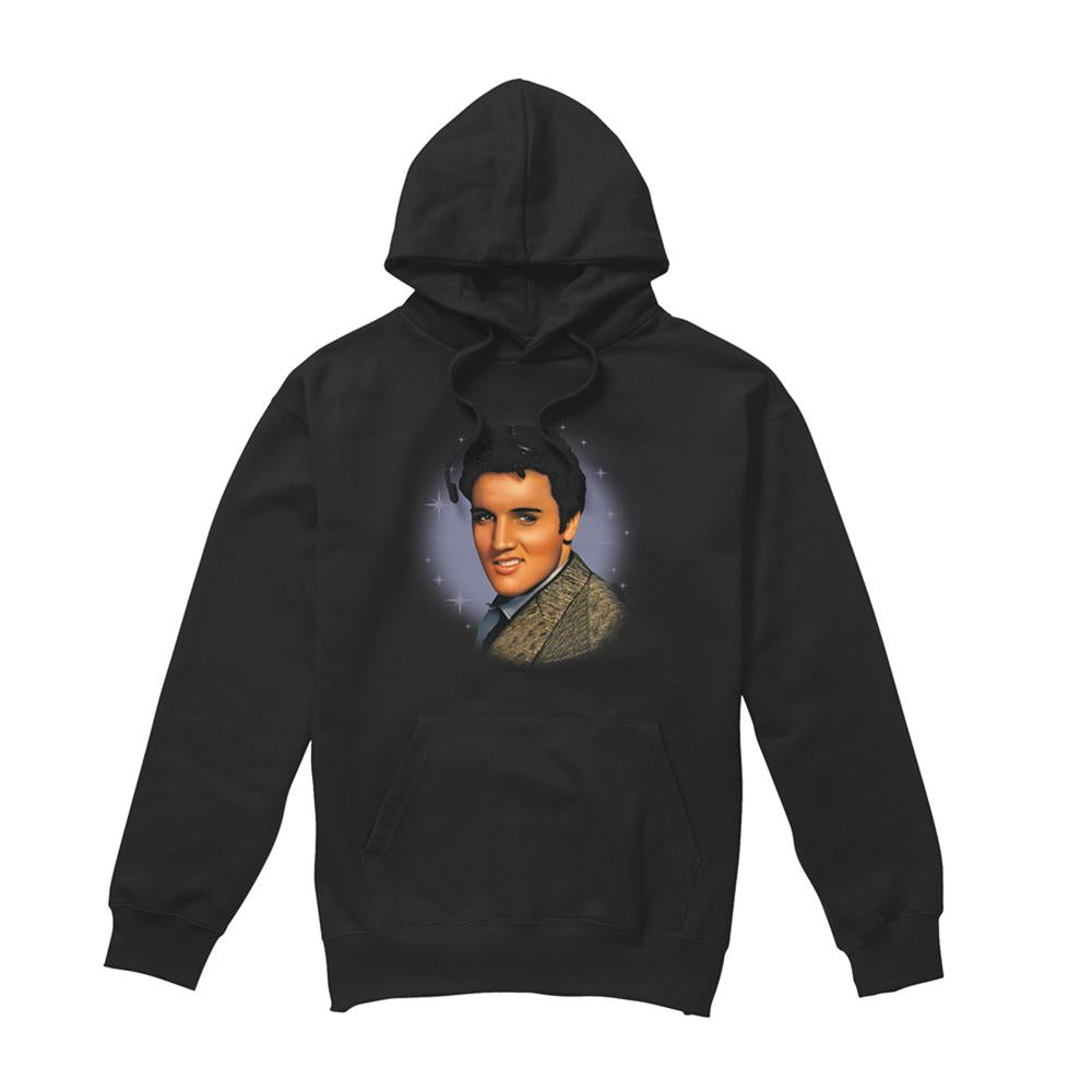 Black - Front - Elvis Presley Unisex Adult Starlite Hoodie