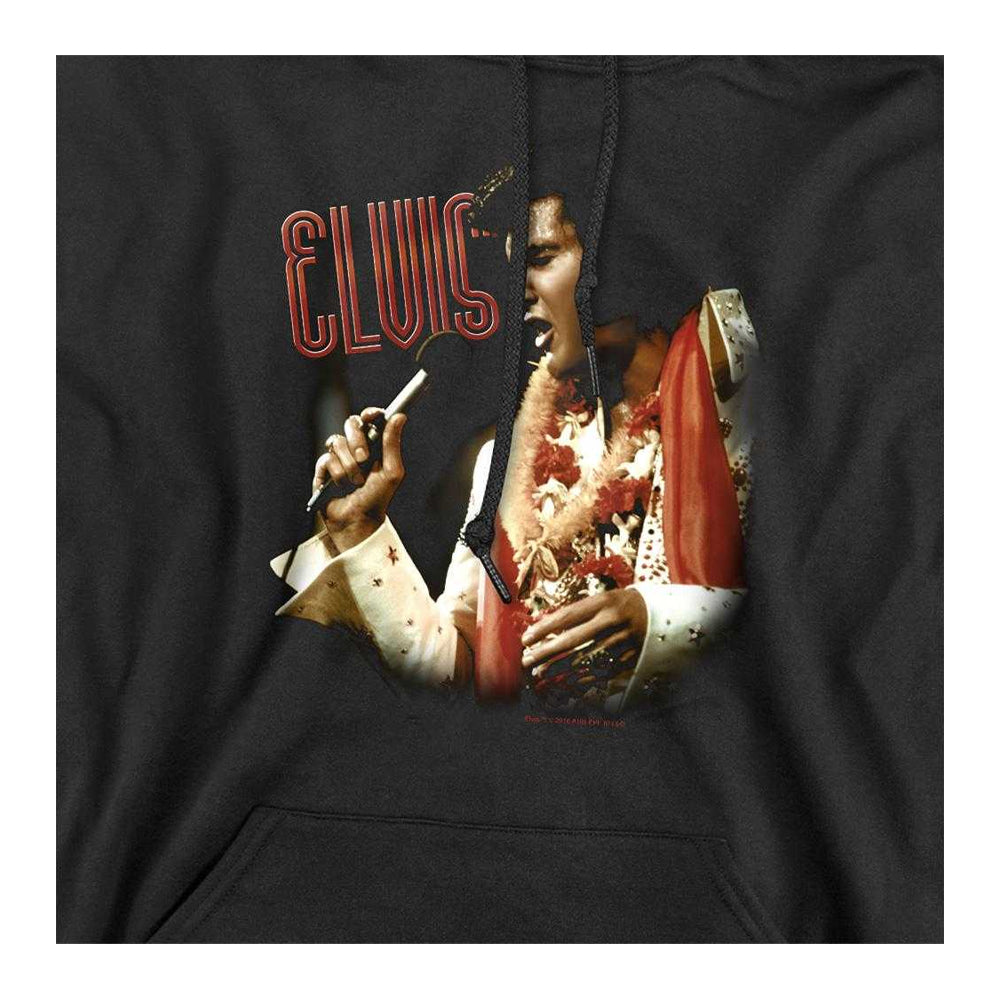 Black - Side - Elvis Presley Mens Soulful Hoodie