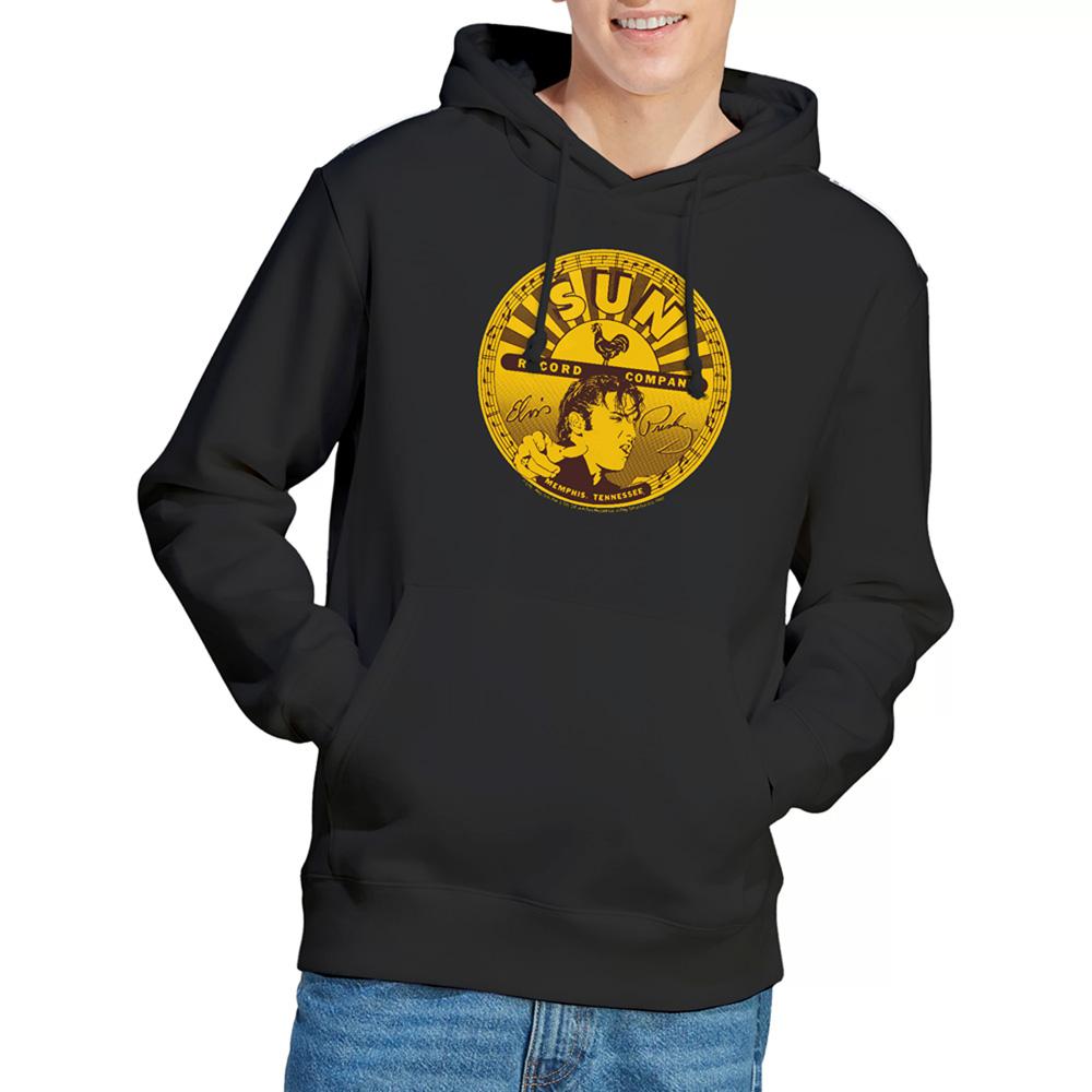 Black - Lifestyle - Elvis Presley Unisex Adult Full Sun Label Hoodie