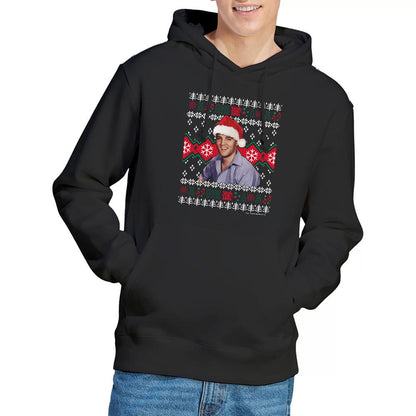 Black - Lifestyle - Elvis Presley Unisex Adult Ugly Christmas Sweater Hoodie