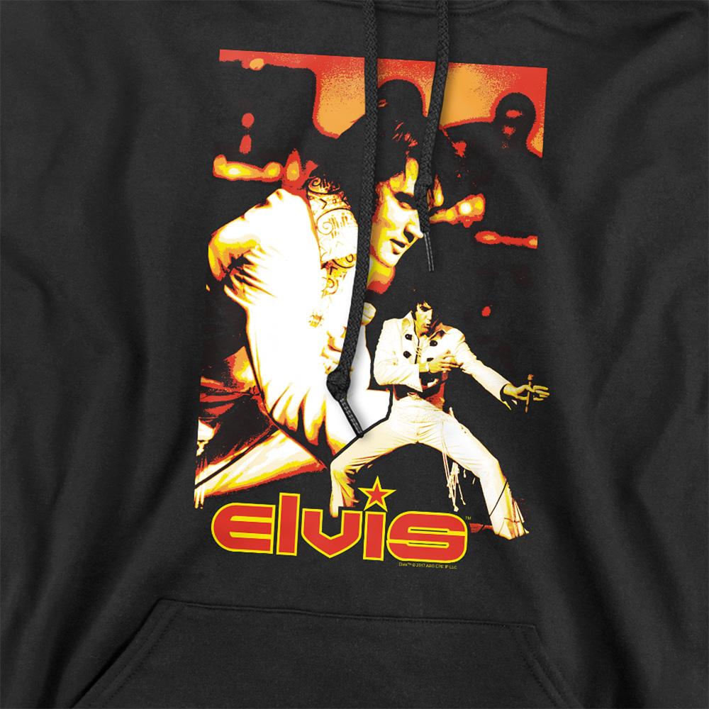Black - Side - Elvis Presley Unisex Adult Showman Hoodie