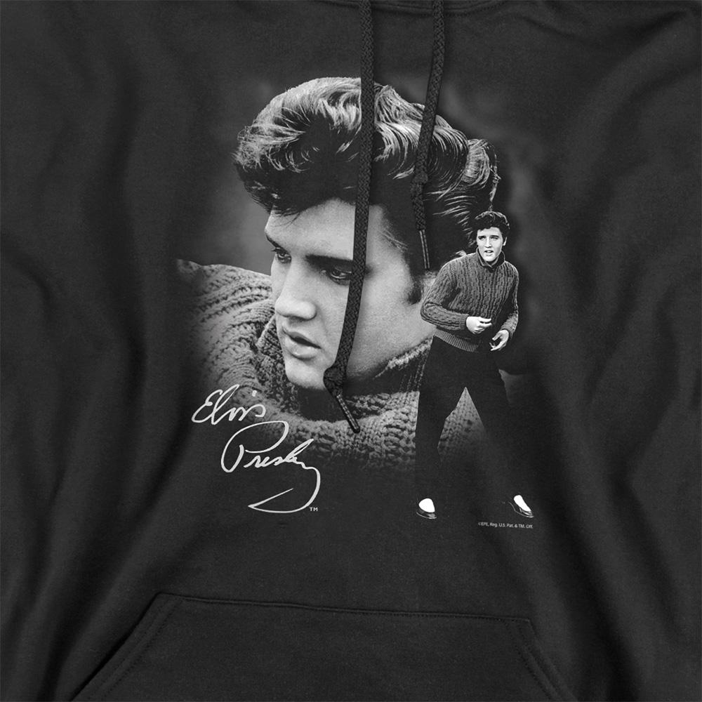 Black - Side - Elvis Presley Unisex Adult Hoodie