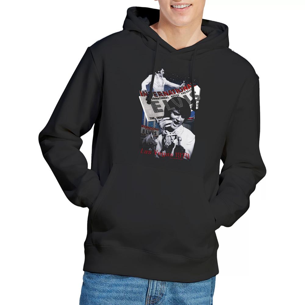 Black - Lifestyle - Elvis Presley Unisex Adult International Hotel Hoodie