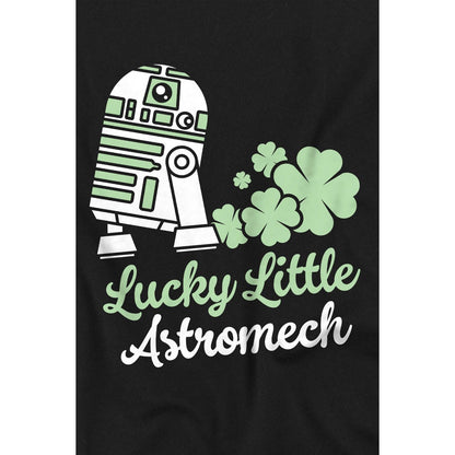 Black - Side - Star Wars Childrens-Kids Lucky Astromech St Patricks Day T-Shirt