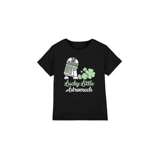 Black - Front - Star Wars Childrens-Kids Lucky Astromech St Patricks Day T-Shirt