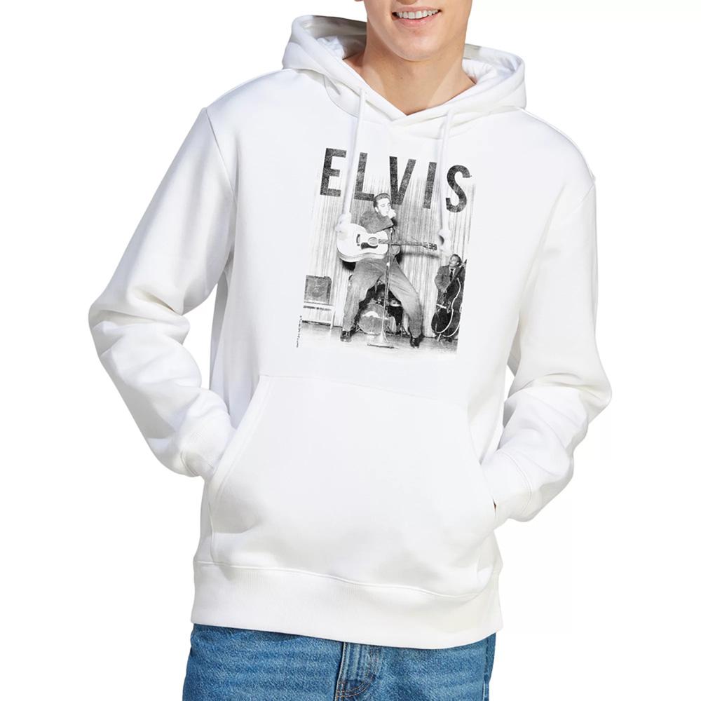 White - Lifestyle - Elvis Presley Unisex Adult With The Band Hoodie