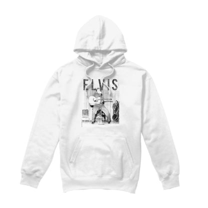 White - Front - Elvis Presley Unisex Adult With The Band Hoodie