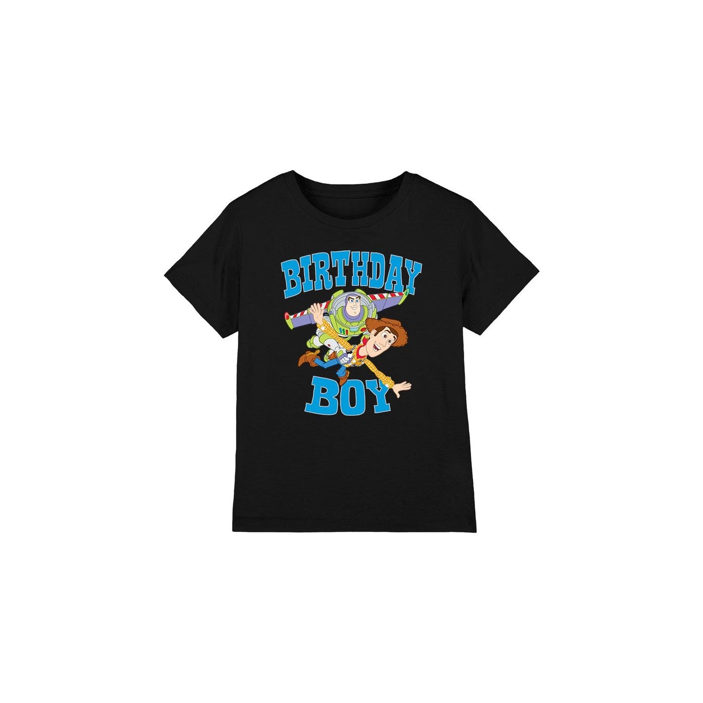 Black - Front - Toy Story Childrens-Kids Birthday Boy Woody & Buzz Lightyear T-Shirt