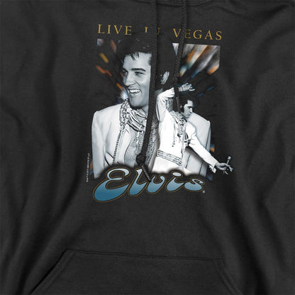 Black - Side - Elvis Presley Unisex Adult Live In Vegas Hoodie