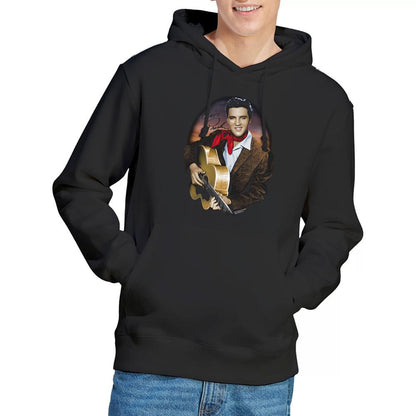 Black - Lifestyle - Elvis Presley Unisex Adult Red Scarf 2 Hoodie