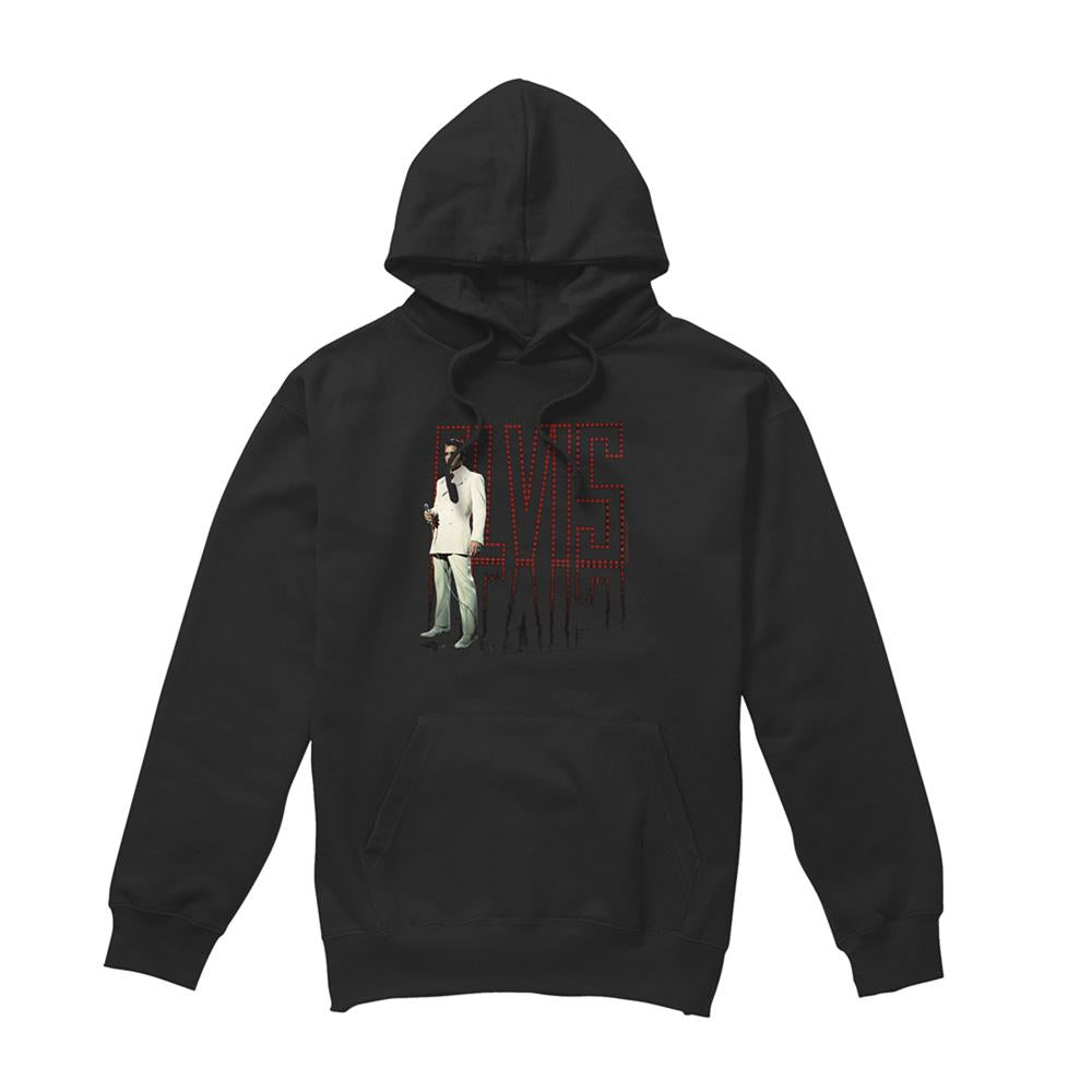 Black - Front - Elvis Presley Unisex Adult White Suit Hoodie