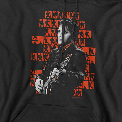 Black - Side - Elvis Presley Unisex Adult 1968 Hoodie