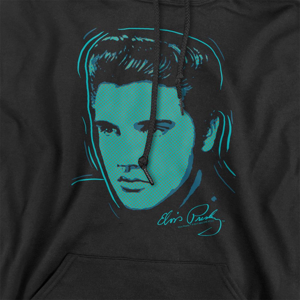 Black - Side - Elvis Presley Unisex Adult Young Dots Hoodie