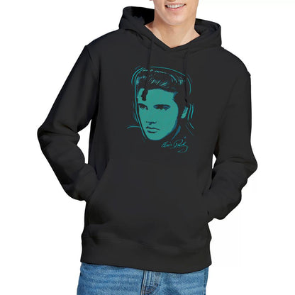 Black - Lifestyle - Elvis Presley Unisex Adult Young Dots Hoodie