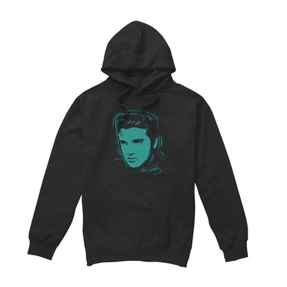 Black - Front - Elvis Presley Unisex Adult Young Dots Hoodie