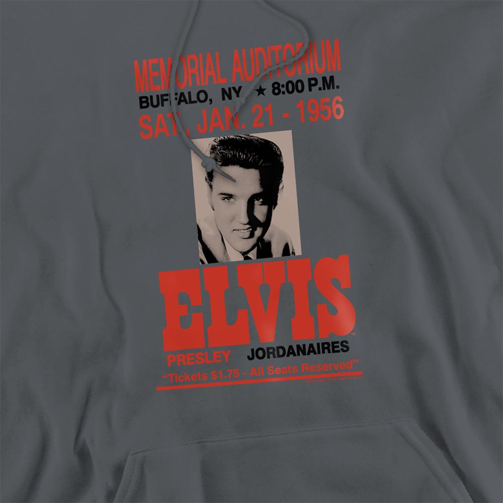Charcoal - Side - Elvis Presley Unisex Adult Buffalo 1956 Hoodie