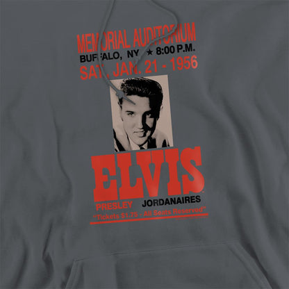 Charcoal - Side - Elvis Presley Unisex Adult Buffalo 1956 Hoodie