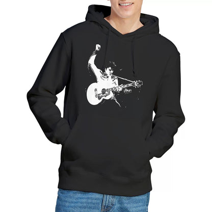 Black - Lifestyle - Elvis Presley Unisex Adult Guitarman Hoodie