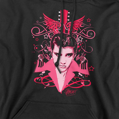 Black - Side - Elvis Presley Unisex Adult Lets Face It Hoodie
