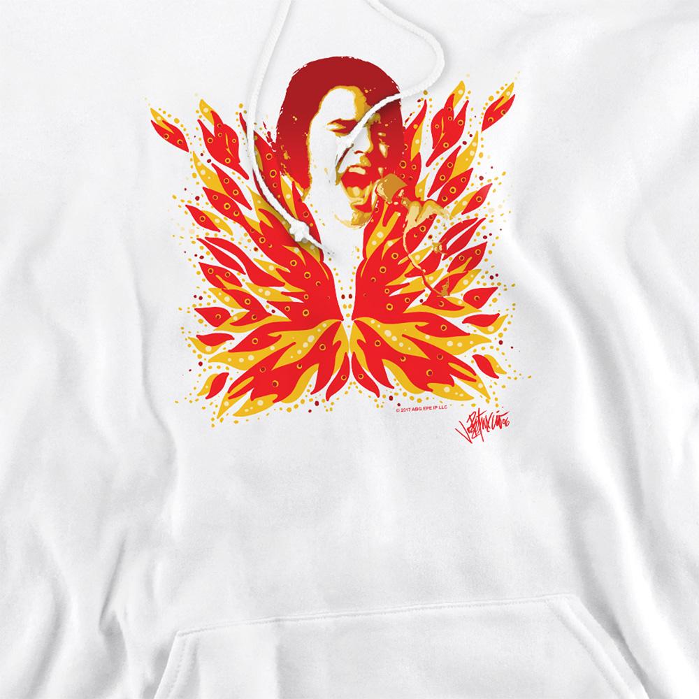 White - Side - Elvis Presley Unisex Adult His Latest Flame Hoodie