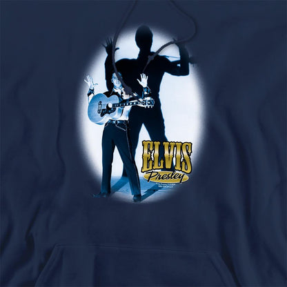 Navy - Side - Elvis Presley Unisex Adult Hands Up Hoodie