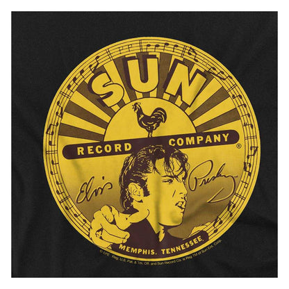 Black - Side - Elvis Presley Childrens-Kids Full Sun Label T-Shirt